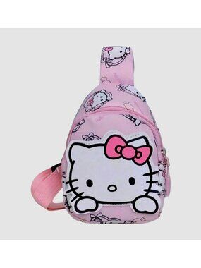 Hello Kitty Pink Mini Backpack Crossbody Adjustable Character Zipper Girls Bag